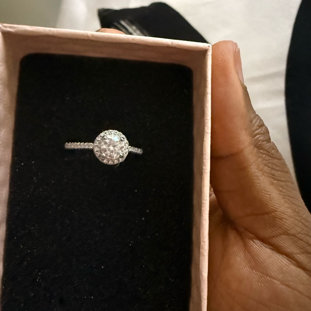 Elegant Silver Halo Ring
